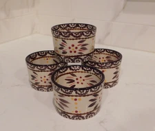 (4) TEMPTATIONS Old World Eggplant RAMEKIN 5 oz. round custard bowls New