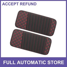 2 Pcs Auto Cd Visor Storage Cases W 10 Dvd Sleeves Black W Red Line