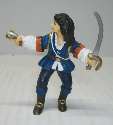 PAPO 2000 Pirate Woman w/sword Gun Pirates Corsairs Ship Sea Figure Retired Vtg