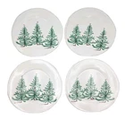 Set Of 4 Stoneware Vietri Memo Lastra Holiday Salad Plate