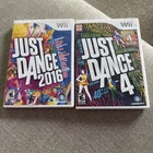 Just Dance 4 Wii & Just Dance 2016 Wii - Tested CIB Nice Condition