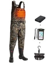  Hunting Waders Heated with Battery Pack, 800G Insulation 11 Next Camo Evo