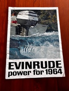 FREE SHIP! Evinrude Power For 1964 Outdoor Motor Dealer Sales Catalog