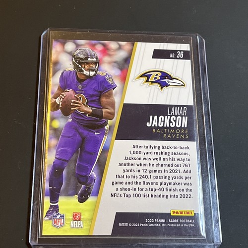 2023 Score Lamar Jackson #36 The Top Players of 2022 #36 SP Ravens - Bild 2 von 2