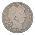 BETTER 1896 Liberty Barber 90% Silver US Quarter *014