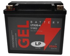 Batterie LANDPORT MG LTX20-4 12V 18Ah, passt für HD Chopper, Honda VF1100C Magna