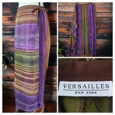 Versailles NY Vintage Palazzo Pants Plus 20 W Wrap Skirt Front Boho USA Made