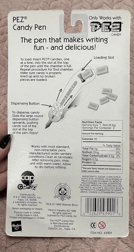 PEZ Bugs Bunny Candy Dispenser Pen ~ Looney Tunes ~ Vintage 1999 ~ NEW - Image 2 of 2