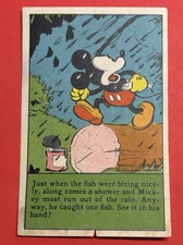 1930s D52 Mickey Mouse Recipe Bread Card Bamby Bread Just when the fish.....