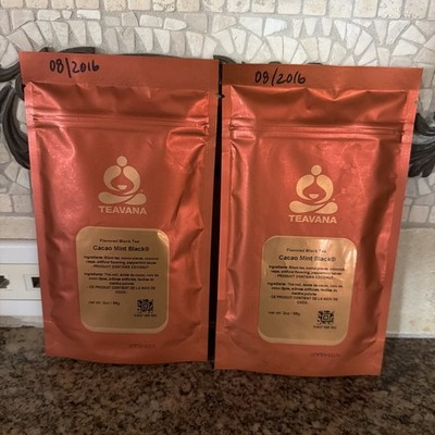 Teavana Cacao Mint Black Loose Leaf Tea Factory Sealed 2x 2oz Bags