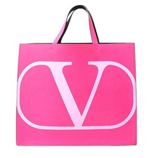 Valentino Leather Tote Bag Women Pink One Size