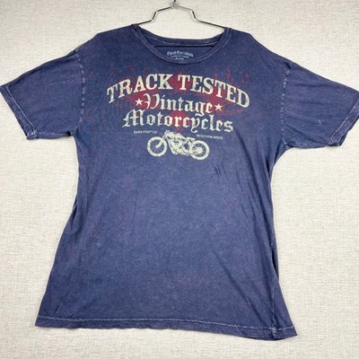 Speed Specialists Wicked Quick Track Tested Vintage Motorcycles T-Shirt XL Blue