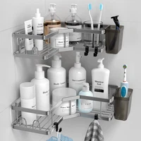 Duschablage Ohne Bohren, 2 StüCk Selbstklebend Eckregal Badezimmer Organizer, Du