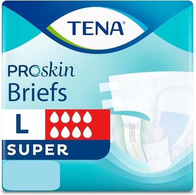 TENA ProSkin Super Incontinence Adult Diapers, Maximum Absorbency,L- 28 CT