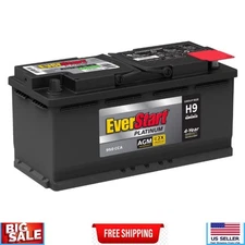 EverStart Platinum BOXED AGM Battery, Group Size H9 12 Volt, 950 CCA 105RC New