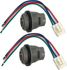 2pcs Front Turn Signal Light Socket Harness 3-wire Fit Honda Civic Accord Crv