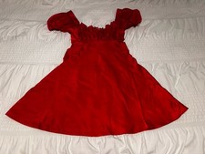 Dolls Kill Sugar Thrillz Red Satin Dolled Up Dress Women’s Junior Size Small NWT