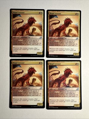 4x Mtg Ikoria Lair Of Behemoths Regal Leosaur NM/M Magic the Gathering