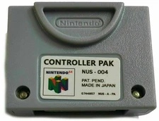 N64 Controller Pak NUS-004 OEM Official Nintendo 64 Memory Card - Tested CLEAN