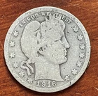 1916 25C Barber Quarter