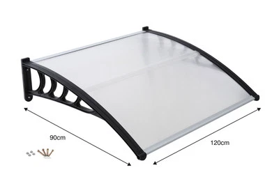 GR8 GARDEN Front Door Canopy Porch Rain Protector Awning Lean-To Roof Shelter 90 X 120cm