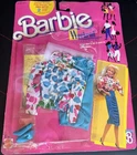 Vintage 1988 Barbie Weekend Collection Fashion Blue Skirt Top Shoe #1529 Sealed