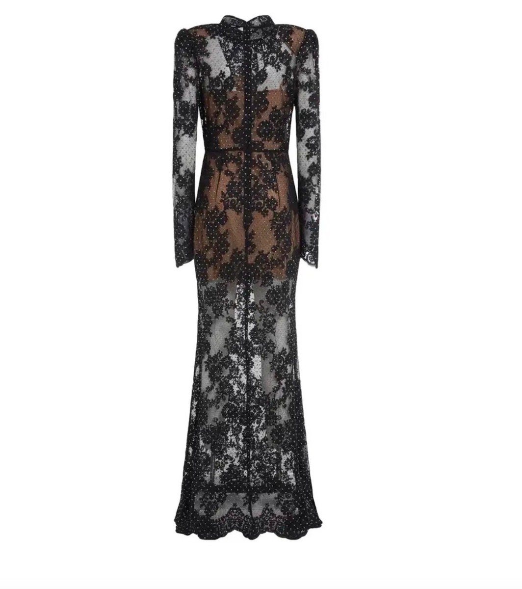 SELF PORTRAIT - Black Rhinestone Lace Maxi Dress - BNWT -Size UK8- RRP 595.00 | eBay SELF PORTRAIT - Black Rhinestone Lace Maxi Dress - BNWT -Size UK8- RRP 595.00 | eBay