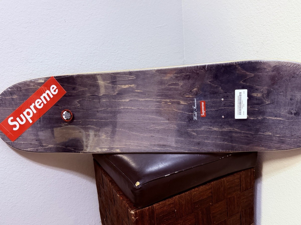 Supreme Chicken Dinner Skateboard Deck SS18 White color way | eBay