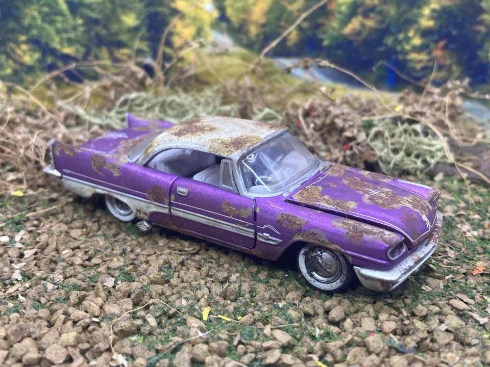 1957 DeSoto Weathered Distressed Barn Find Rusty 1/64 Diecast Custom Car M2 - Image 2 of 4
