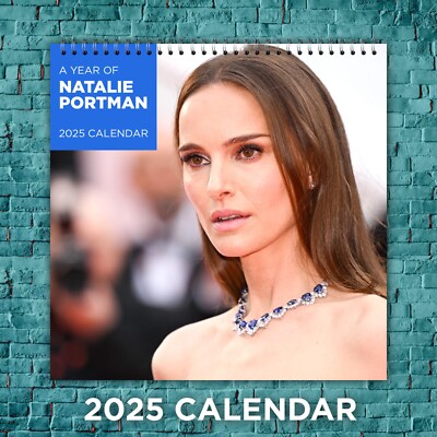 Natalie Portman 2025 Hollywood Stars Calendar, 12-Month Actress Wall Calendar