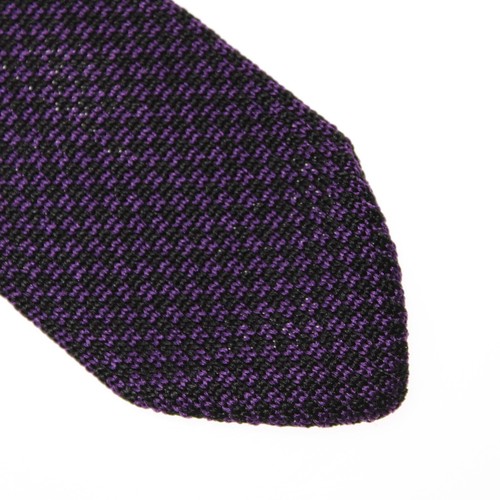 Italo Ferretti NWT Knitted Neck Tie in Purple and Black 100% Silk Made in Italy - Picture 2 of 8