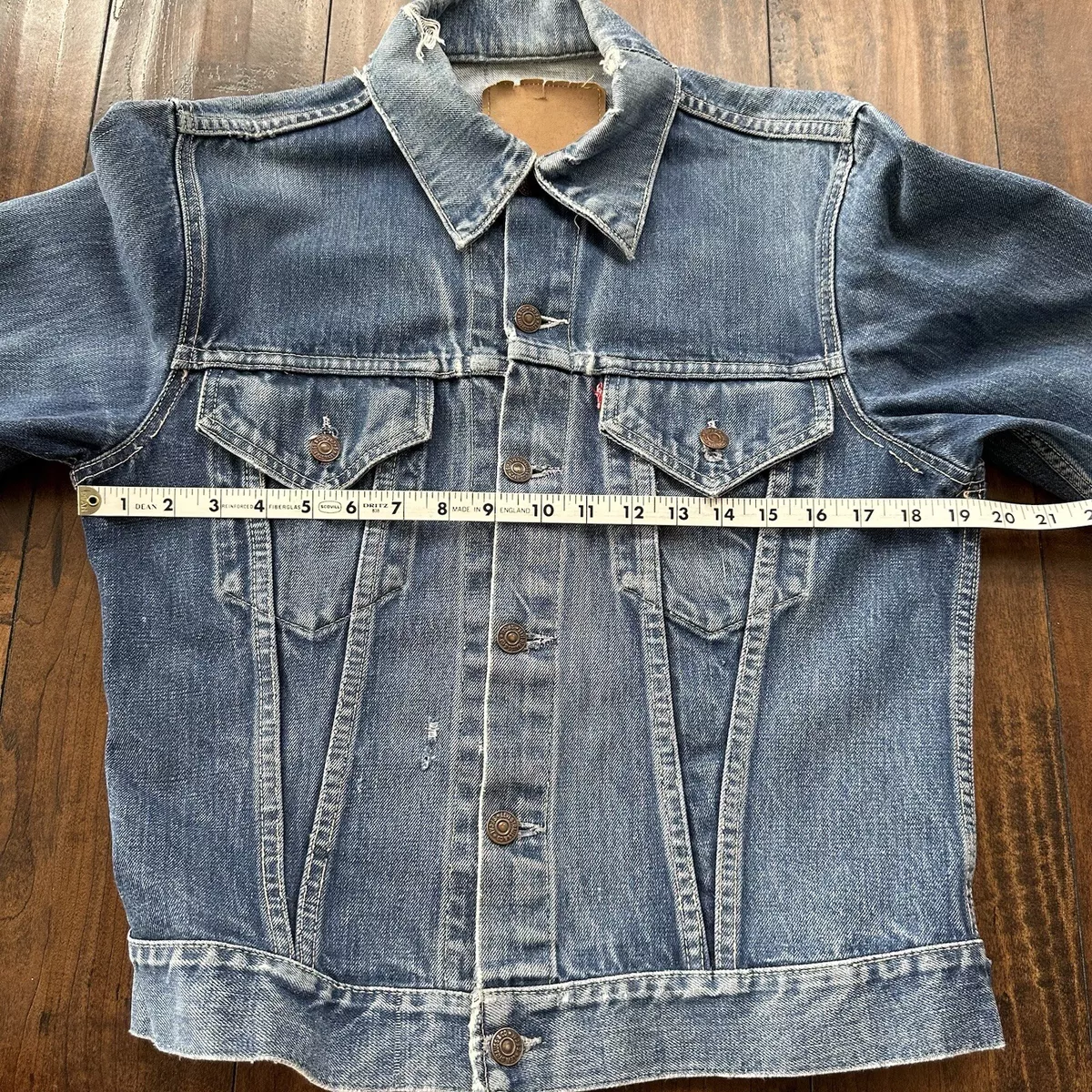 Vintage Levis Early 1960s Type 3 Denim Jacket Big E Trucker Blue 557 XX 2 1 60s