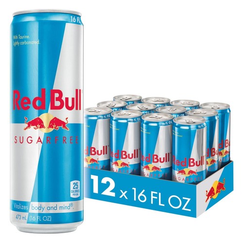 Red Bull Sugar Free Energy Drink,Pack of 12 Cans,16 fl oz