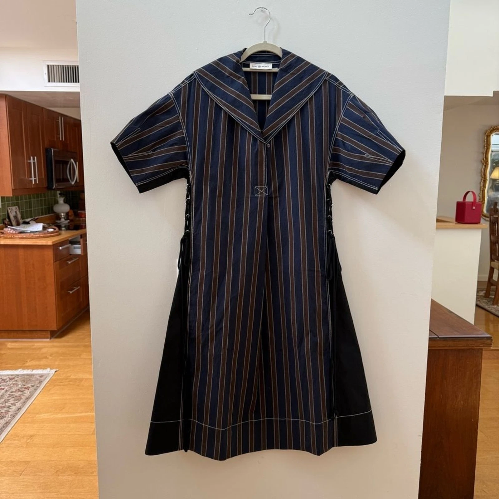 Abito da marinaio a righe Tory Burch taglia 0 vendita al dettaglio $798