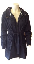 Yumi Navy Cotton 3/4 Jacket Bnwt Rrp £85 Size 12