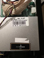 S9 ANTMINER 13.5 Th/s BITCOIN (BTC) CRYPTO MINER WITH POWER SUPPLY INCLUDED!!
