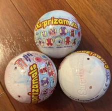 Lot Of 3 Surprizamals Series 9 Mystery Ball Mini Plush Stuffed Animal New