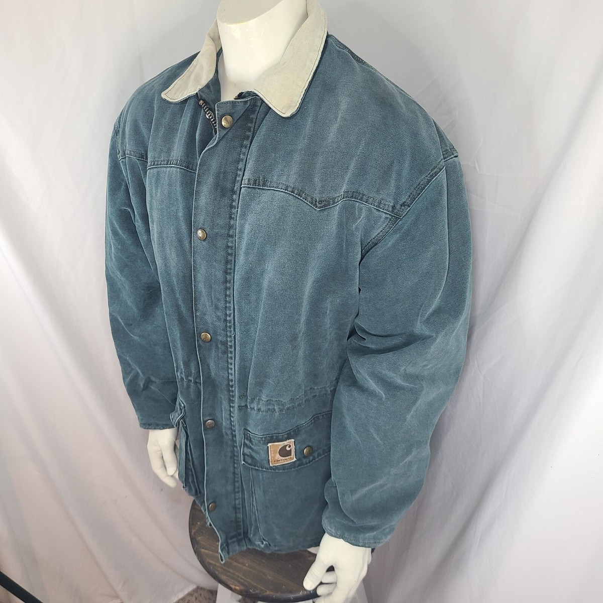 美Used XL Carhartt チョアコート Chore エメラルド Vintage Carhartt Chore Jacket XL Green Quilted Lined Work