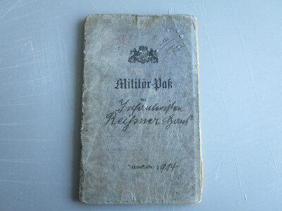 Alter Militärpass Bayern''E.L.I.R.10,Nachrichtentruppe E.A.1 '' mit Eintragungen 