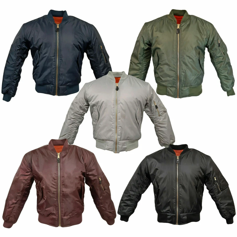 MA1 Flight Bomber Jacket Combat Army Military Air Force US Pilot Skin MOD Padded - Image 2 of 2