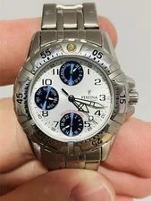 FESTINA STAINLESS STEEL WATER RESISTANT LADIES WOMEN WATCH DAY DATE SIZE 35 mm