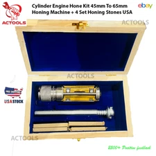 NEW Cylinder Engine Hone Kit 45mm To 65mm Honing Machine + 4 Set  Honing Stones