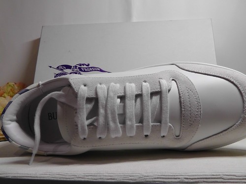 BURBERRY Men's ROBIN WHITE Leather / Suede Low- Top Sneakers Size 13 US***$690 - Picture 6 of 16
