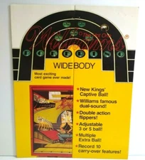 Pokerino Pinball FLYER Original 1979 Foldout Artwork Poker Cards Theme Vintage