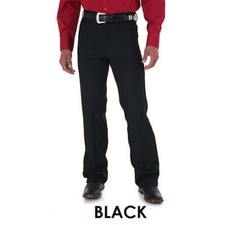 00082BK Wrangler Men's Wrancher Polyester Stretch Twill Dress Jean Black NEW