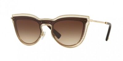 Authentic Valentino brown sunglasses Valentino Eyewear V-gold-ii - Fondant Brown / Gold  main image 3