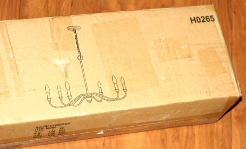 NEW Vaxcel H0265 Annabelle - 6 Light Chandelier In Farmhouse Style-18.75 Inches - Picture 4 of 4