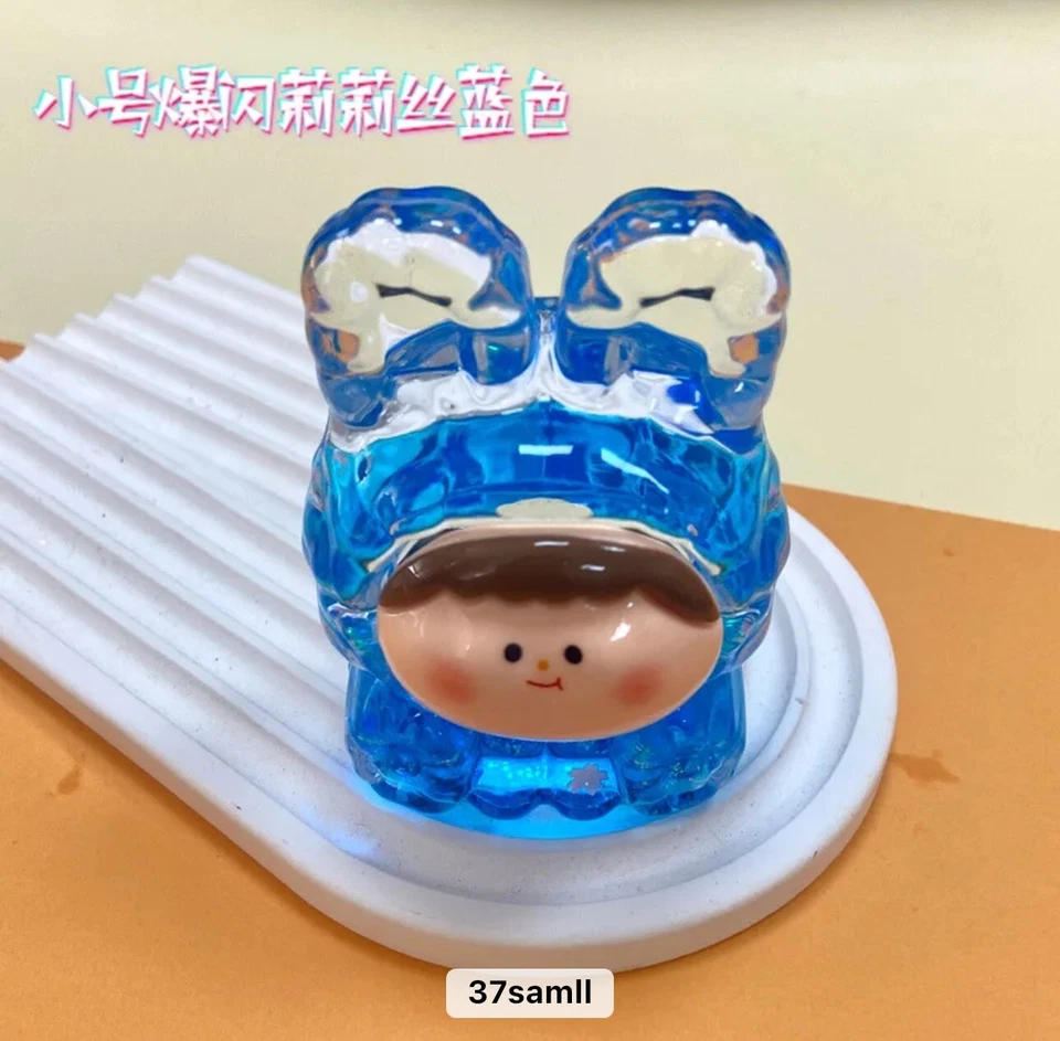 Linda muñeca decoración bolsa ciega de dibujos animados flash en aceite arena movediza KK acrílico maca Foto 2 de 4