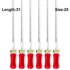 Sky Choice K-Files - 31 mm Length, Size 25 Red with Rubber Stopper 6/Pkg