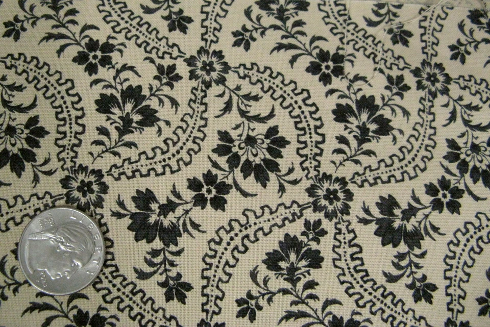 Windham Fabrics Cotton Antique Repro Sophia Whistler Studios Small Floral 1 Yard - Image 4 of 4